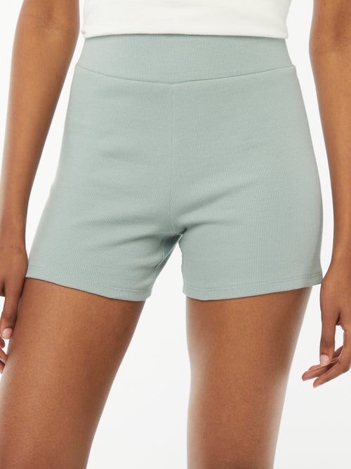 Short ciclista de punto de canalé - Kiabi