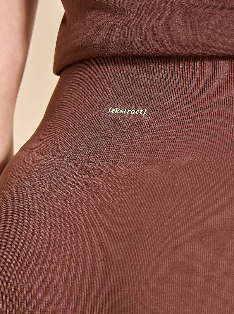Short ciclista deportivo de canalé - (ekstract) Marron - Kiabi