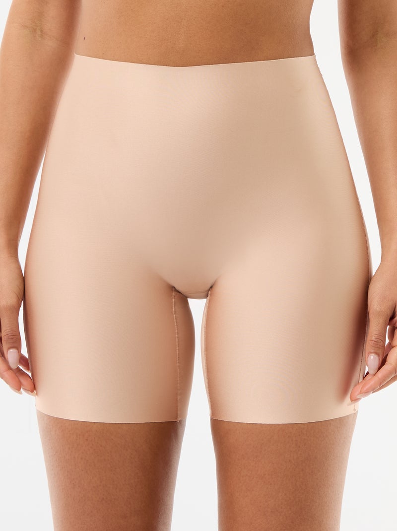 Short ciclista moldeador de microfibra Crudo - Kiabi