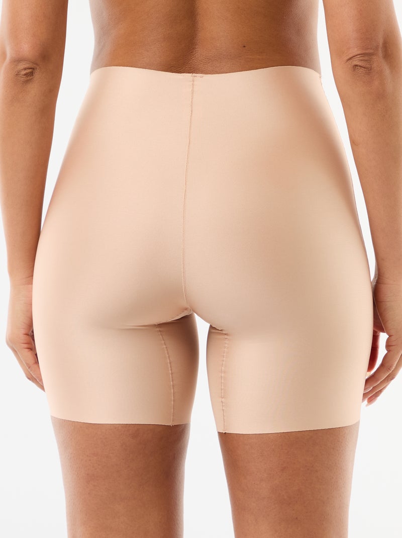 Short ciclista moldeador de microfibra Crudo - Kiabi