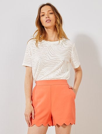 Short con acabado festoneado - Kiabi