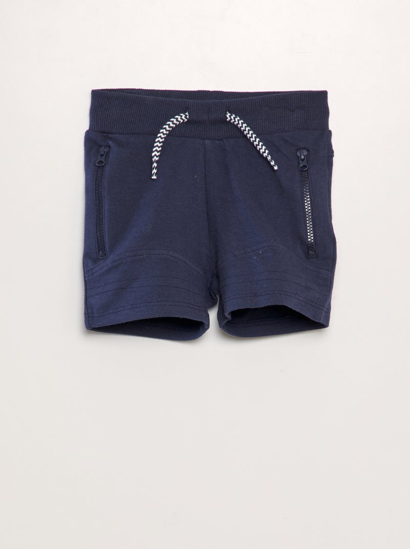 Short con bolsillos con cremallera AZUL - Kiabi