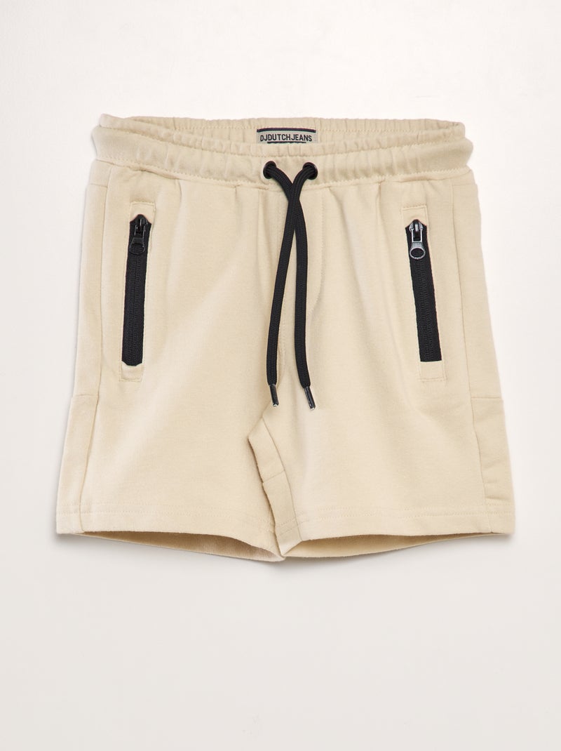 Short con bolsillos de cremallera BEIGE - Kiabi