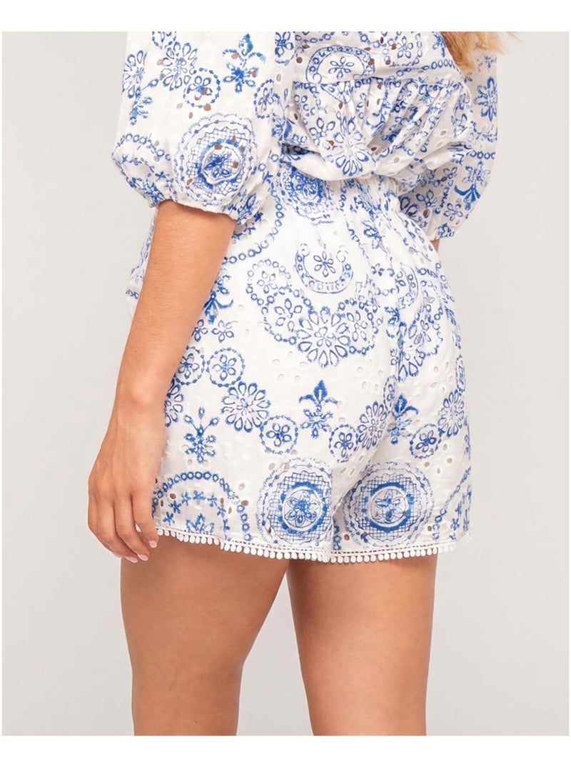 Short con bordado XARIAH Azul - Kiabi
