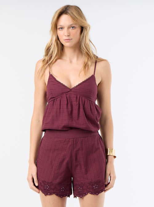 Short con bordados y lentejuelas de espejo - Kiabi