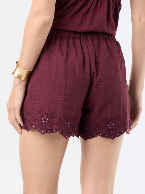 Short con bordados y lentejuelas de espejo - Kiabi