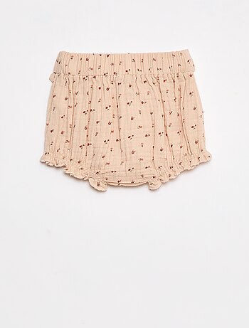 Short con cintura elástica y cinturón anudable