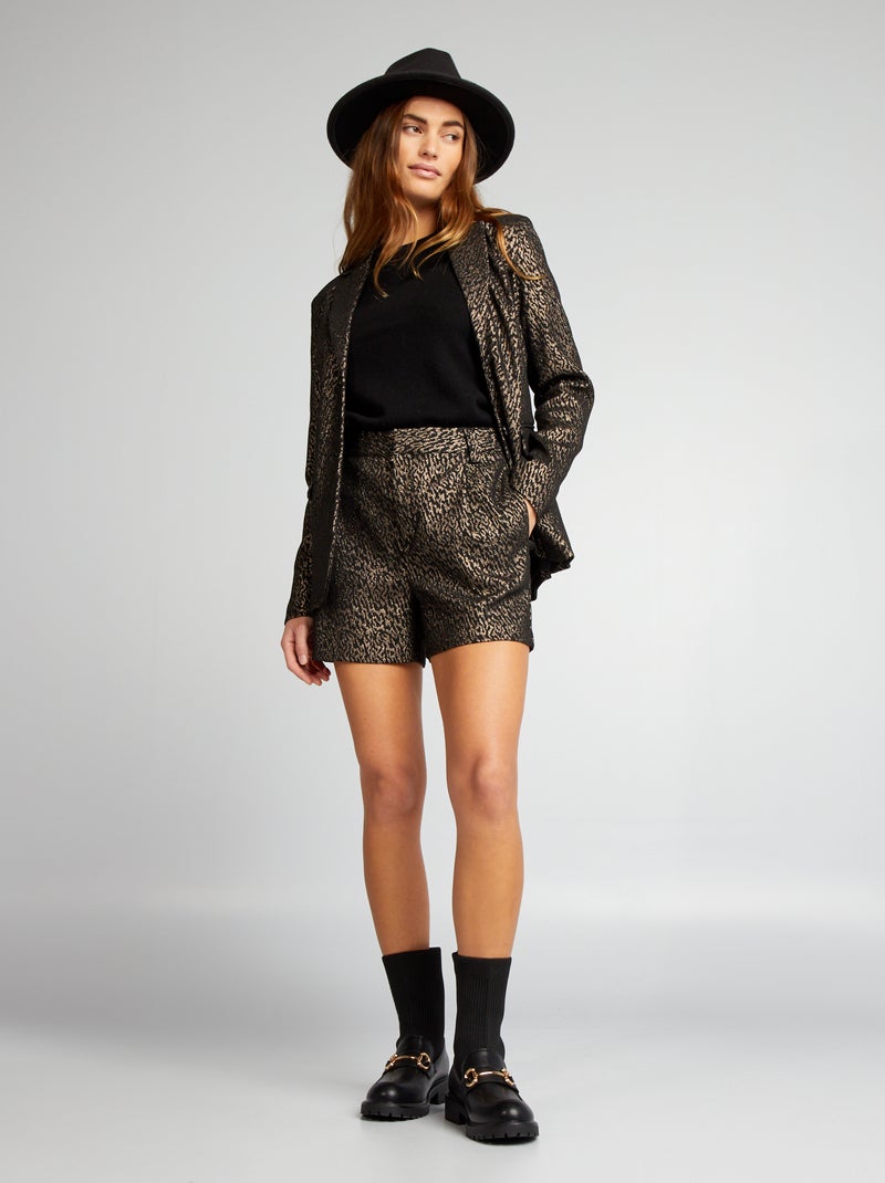 Short con motivo jacquard NEGRO - Kiabi