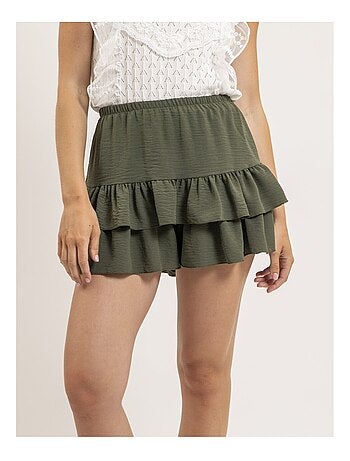 Short con volantes efecto falda XEPINE