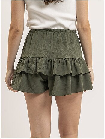Short con volantes efecto falda XEPINE