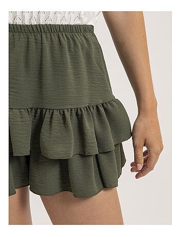 Short con volantes efecto falda XEPINE