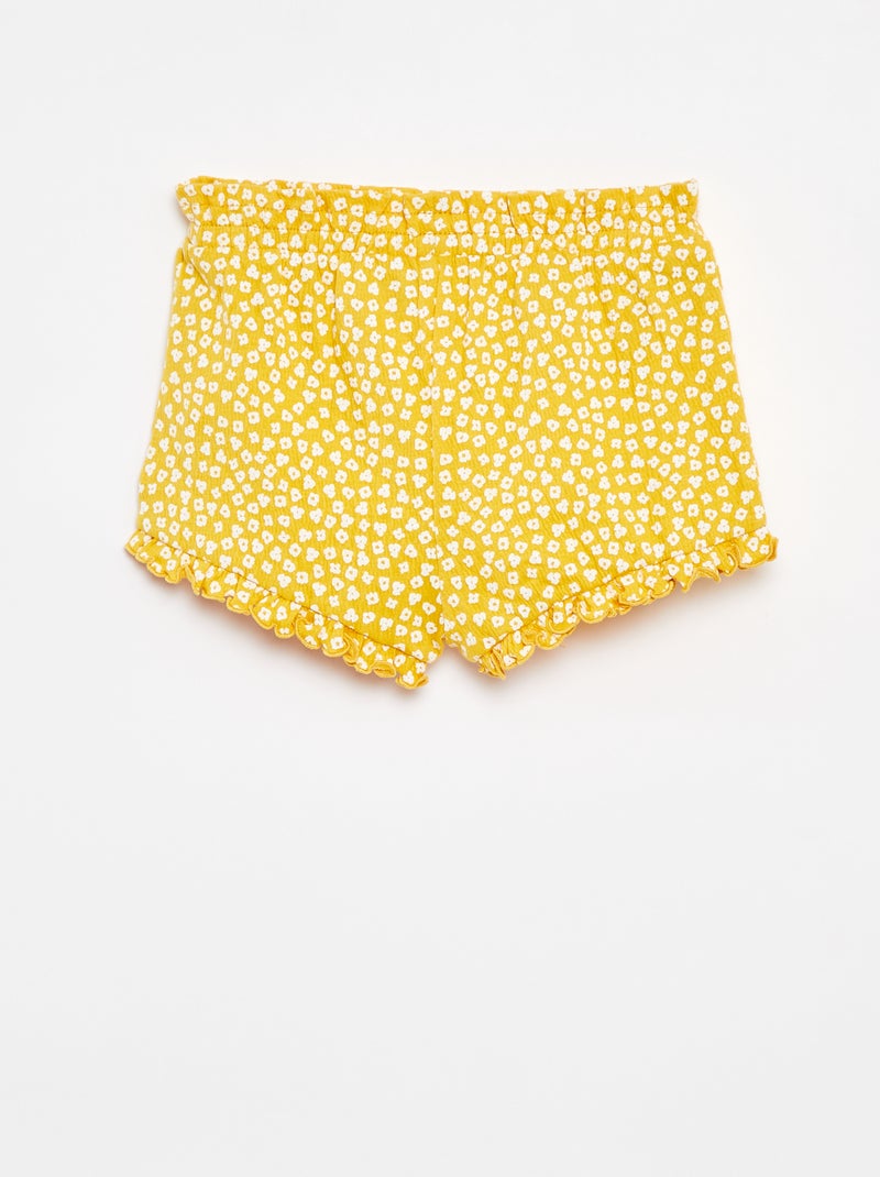 Short con volantes y estampado AMARILLO - Kiabi