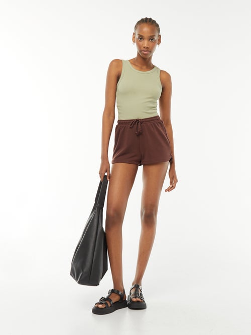 Short corto de chándal ligero liso - Kiabi