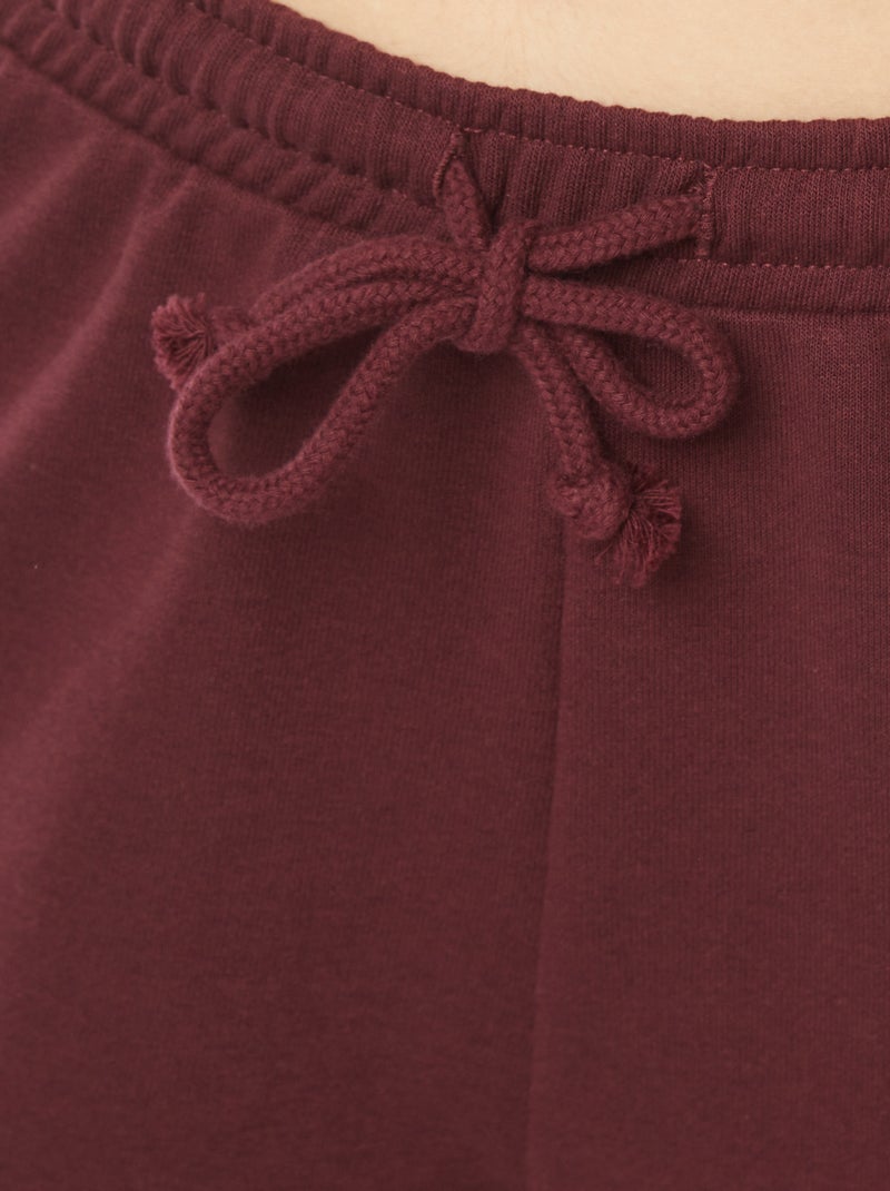 Short corto de chándal ligero liso rojo - Kiabi