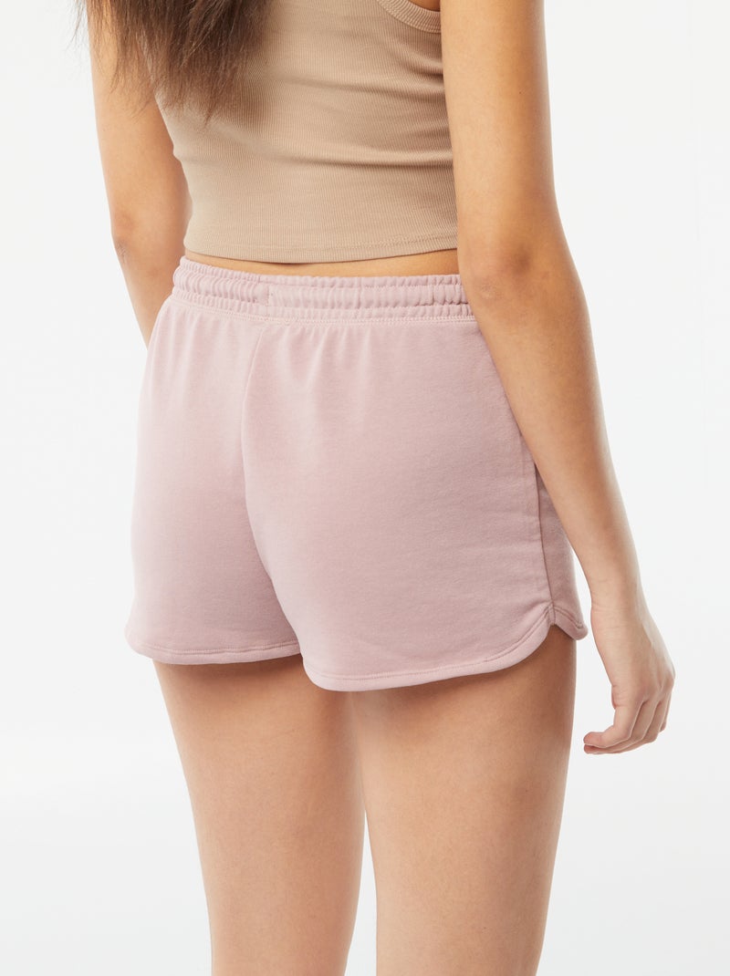 Short corto de chándal ligero liso ROSA - Kiabi