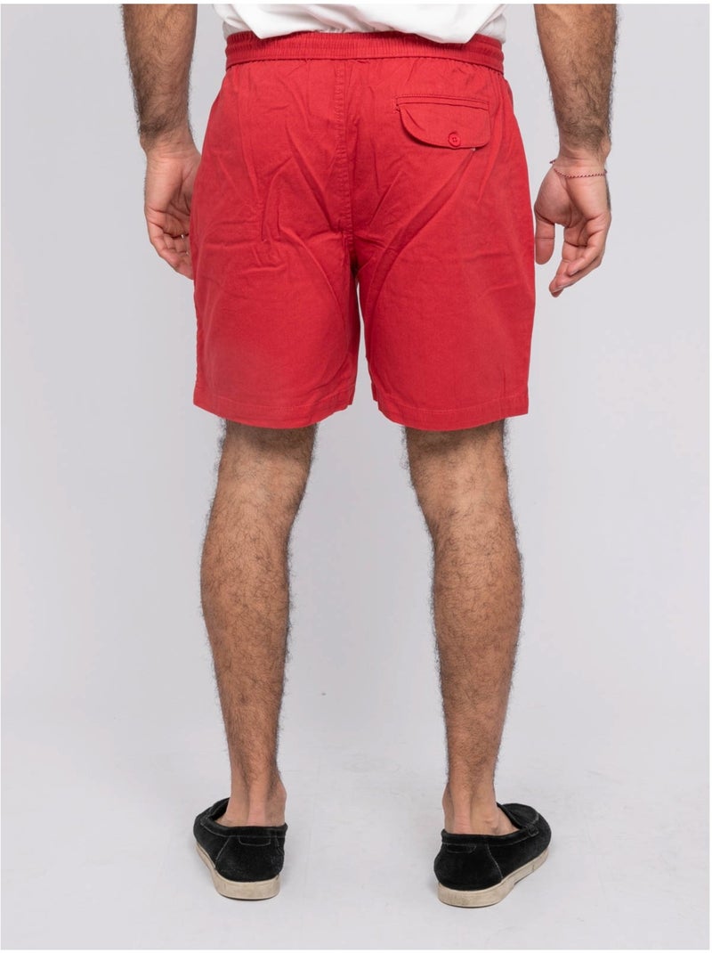 Short de algodón CASSIS Rojo - Kiabi