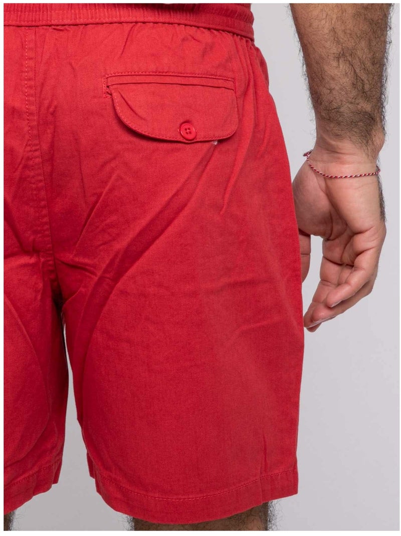 Short de algodón CASSIS Rojo - Kiabi