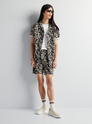 Short de algodón estampado