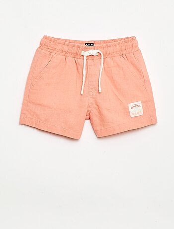 Short de algodón y lino