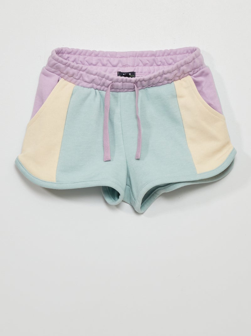 Short de chándal colorblock AZUL - Kiabi
