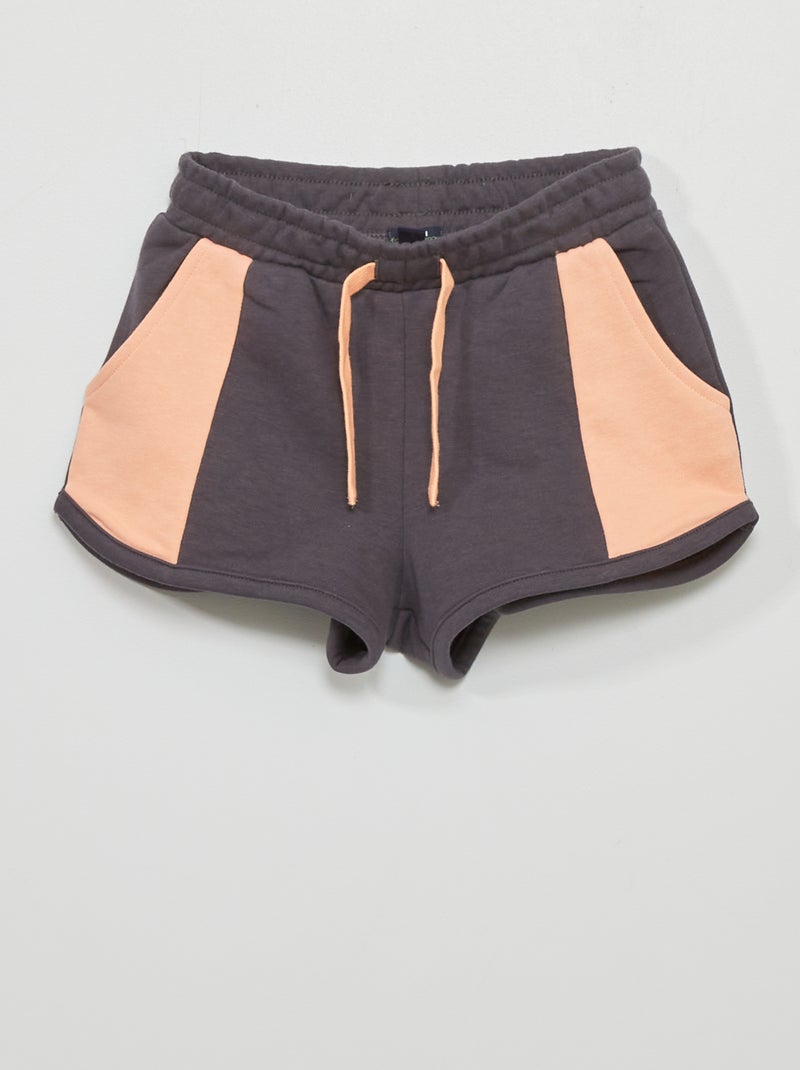 Short de chándal colorblock gris antracita - Kiabi