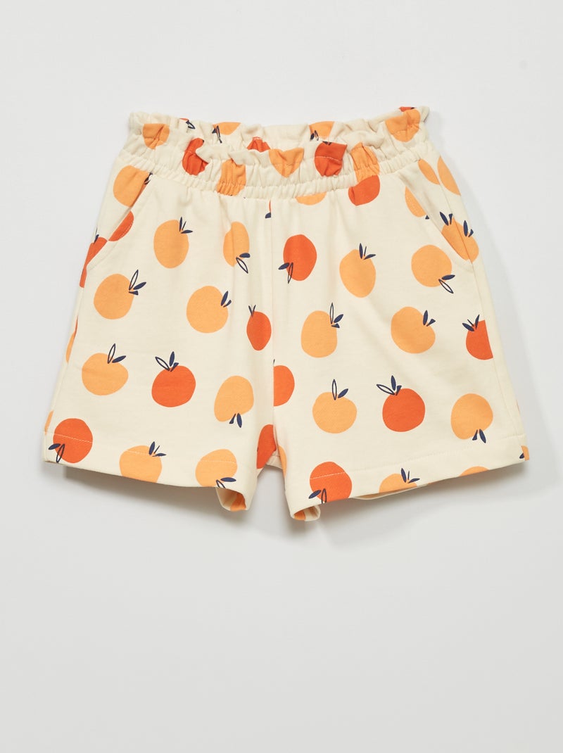 Short de chándal con motivo BLANCO - Kiabi