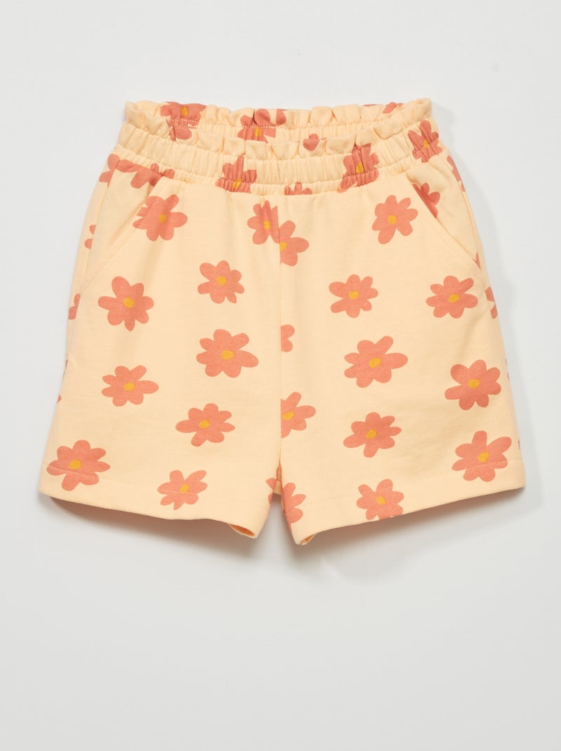 Short de chándal con motivo NARANJA - Kiabi