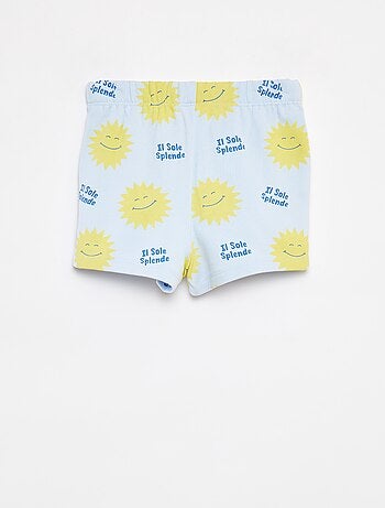 Short de chándal ligero con estampado