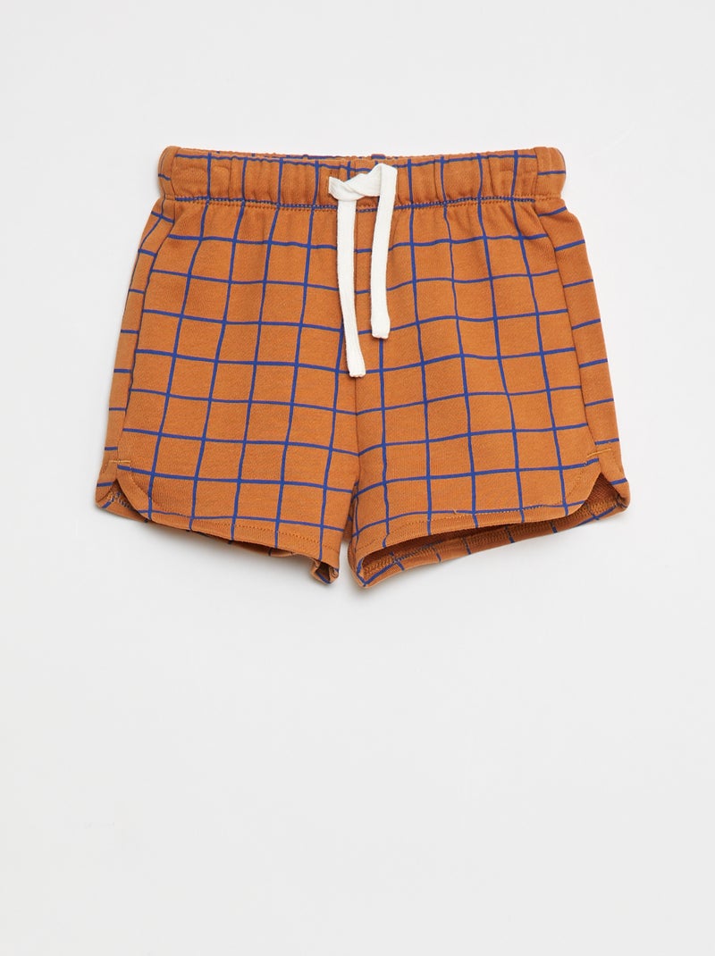 Short de chándal ligero con motivo - Edition Grafik Marron - Kiabi