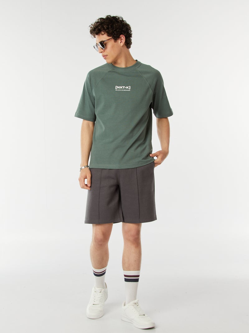 Short de chándal ligero liso gris - Kiabi