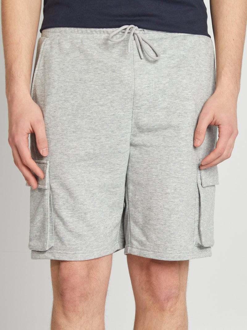 Short de chándal ligero multibolsillos GRIS - Kiabi