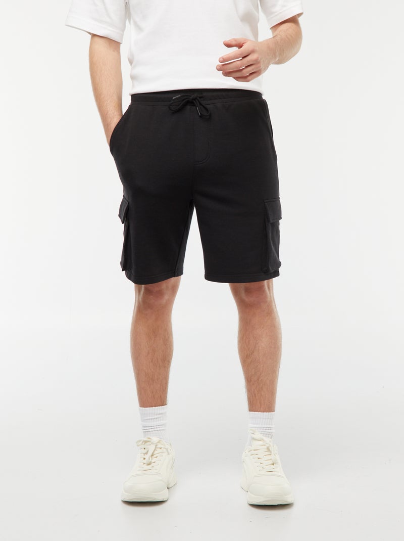 Short de chándal ligero multibolsillos negro - Kiabi