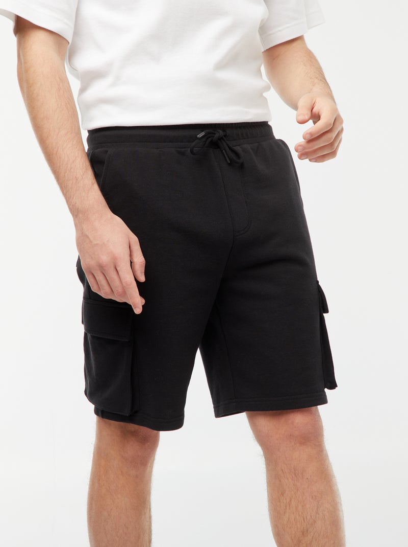 Short de chándal ligero multibolsillos negro - Kiabi
