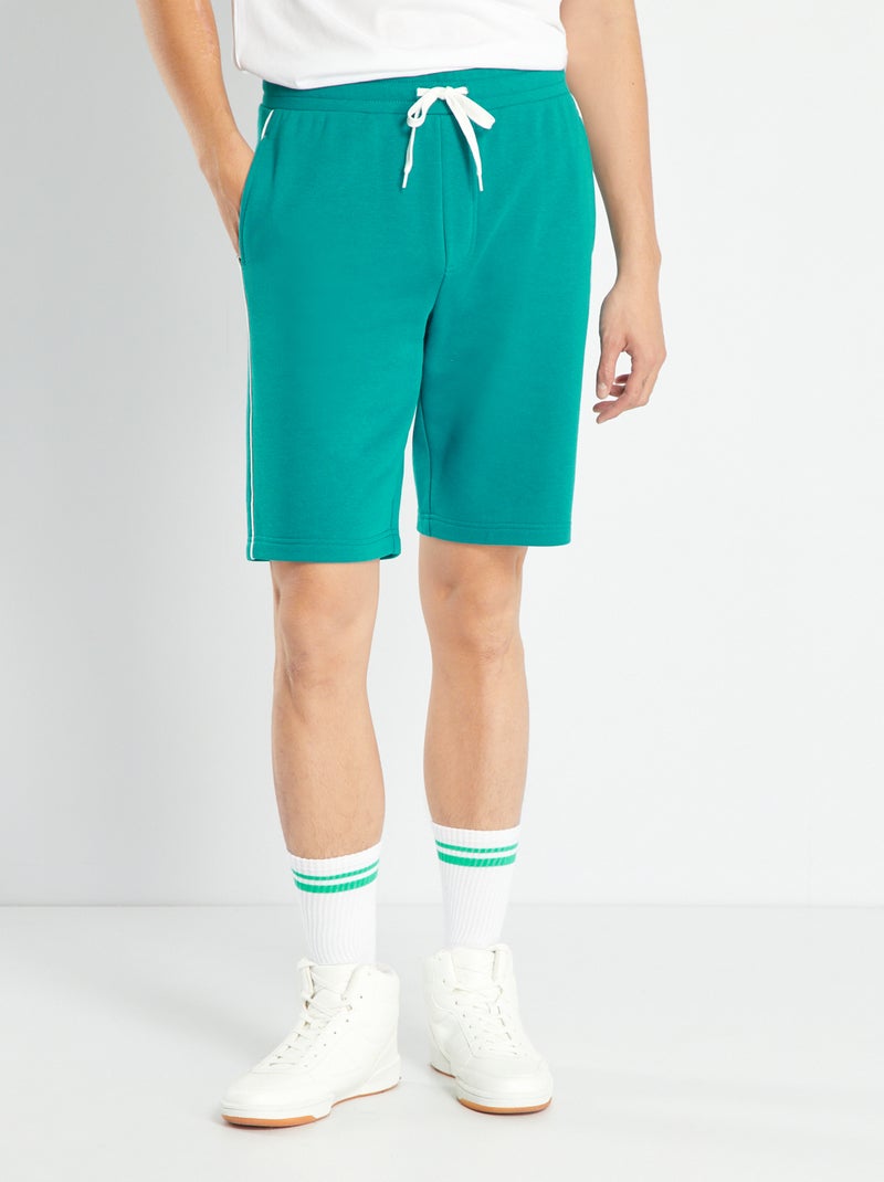 Short de chándal liso AZUL - Kiabi