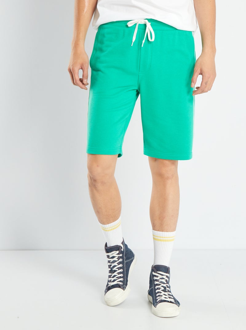 Short de chándal liso VERDE - Kiabi