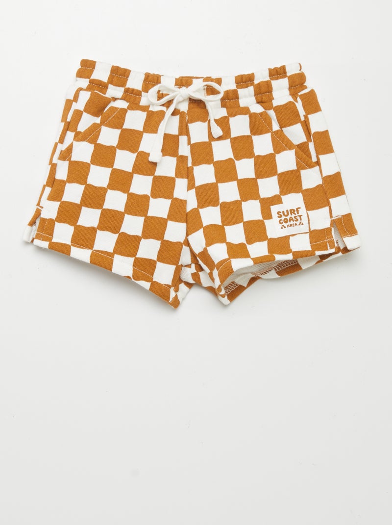 Short de cuadros MARRON - Kiabi
