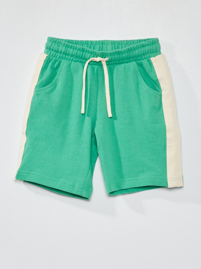 Short de deporte con bandas en los laterales VERDE - Kiabi