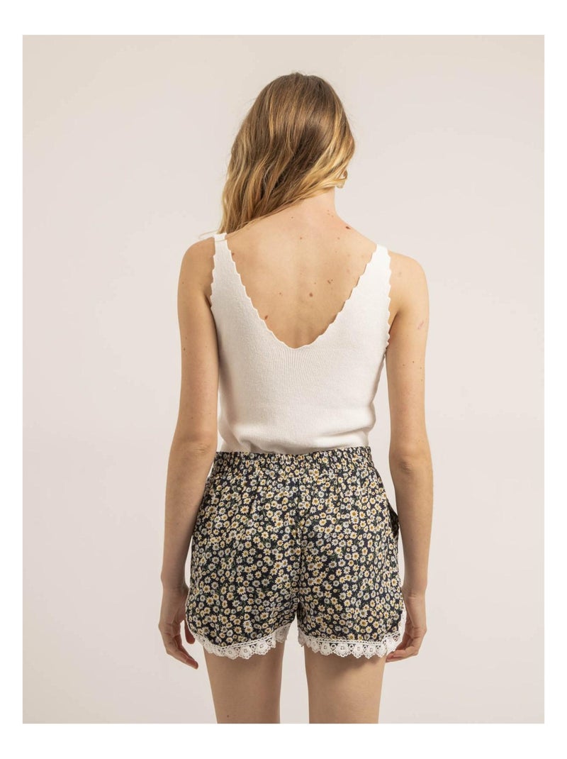 Short de encaje XIAME Azul marino - Kiabi