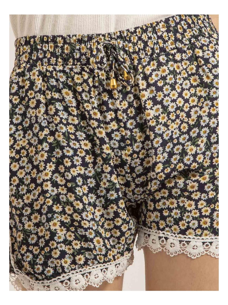 Short de encaje XIAME Azul marino - Kiabi