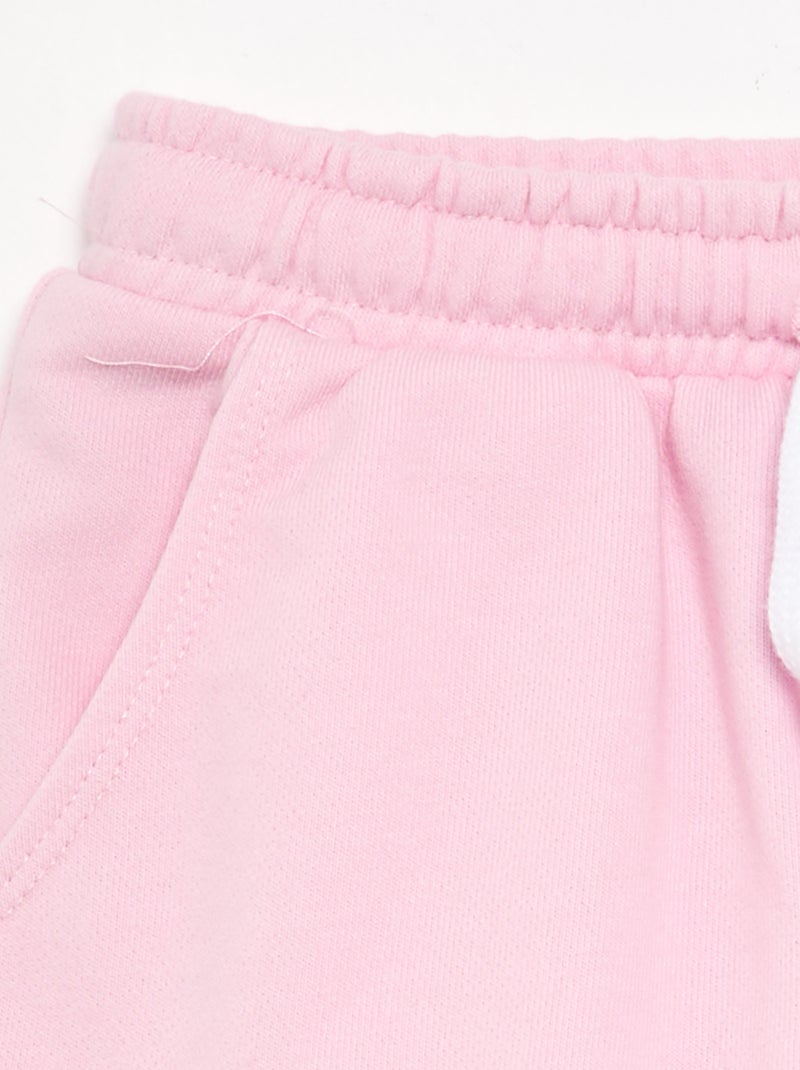 Short de felpa con bolsillos Rosa - Kiabi