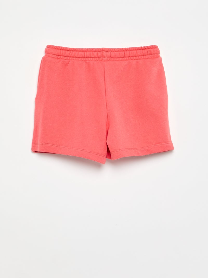 Short de felpa con bolsillos Rosa - Kiabi