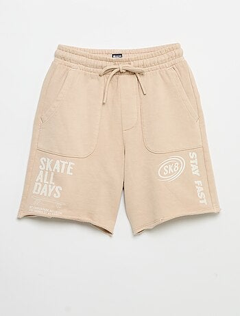Short de felpa ligero estampado