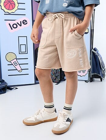 Short de felpa ligero estampado