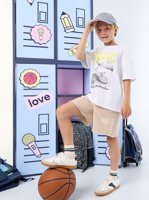 Short de felpa ligero estampado - Kiabi