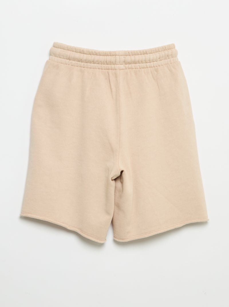 Short de felpa ligero estampado Beige - Kiabi
