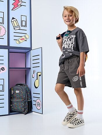 Short de felpa ligero estampado