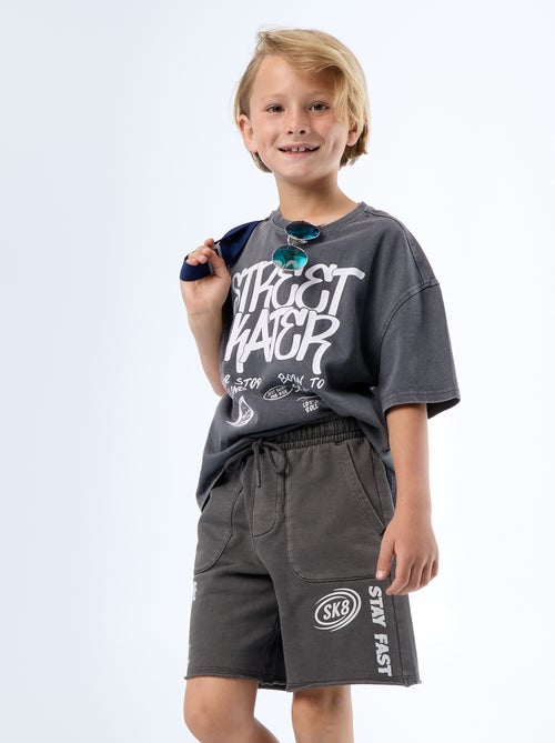 Short de felpa ligero estampado - Kiabi
