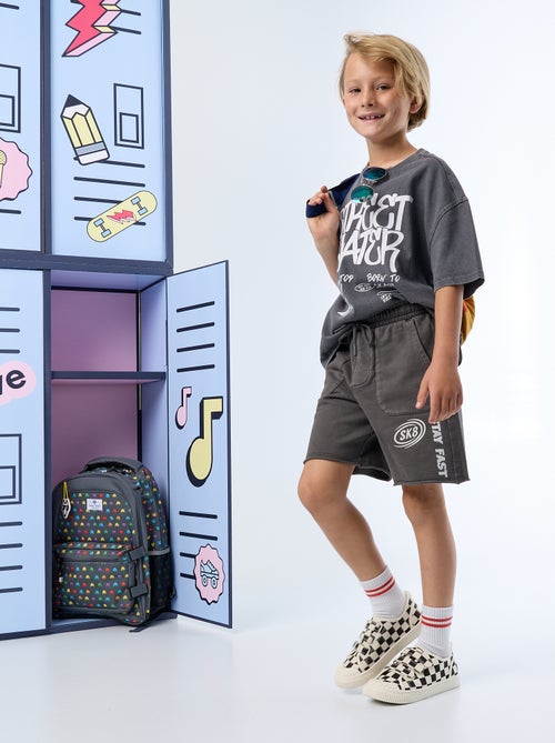 Short de felpa ligero estampado - Kiabi