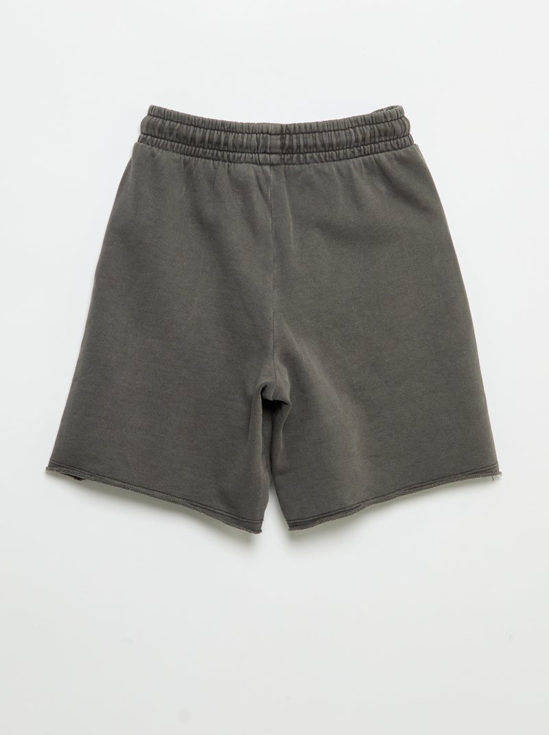 Short de felpa ligero estampado Gris - Kiabi