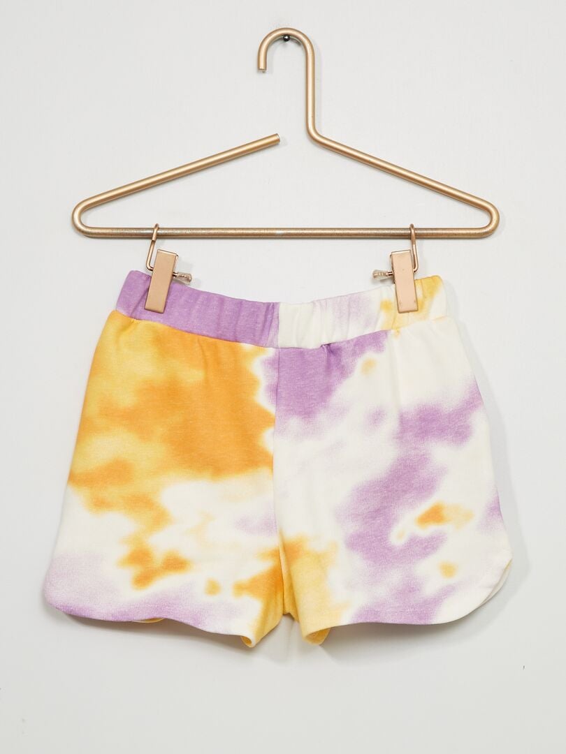 Short de felpa 'tie-dye' BLANCO - Kiabi